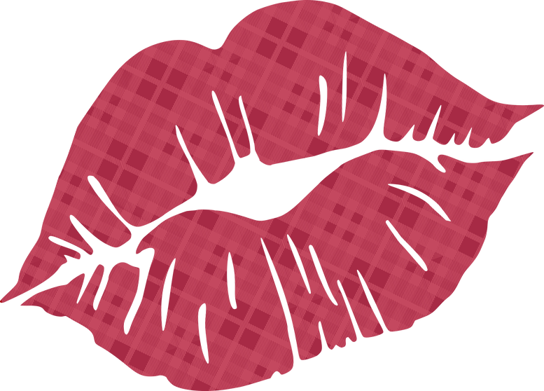 Valentine's Lips With Pattern